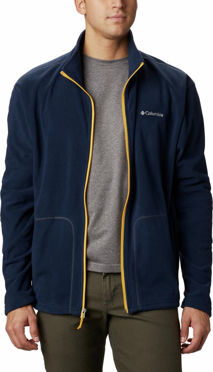Columbia fast trek™ chaqueta polar ligera con cremallera completa para hombre - chaqueta polar con cremallera completa - chaleco polar - azul - talla m