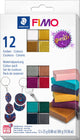 Fimo effect - ovenhardende boetseerklei - colour pack 12 kleuren sparkle colours