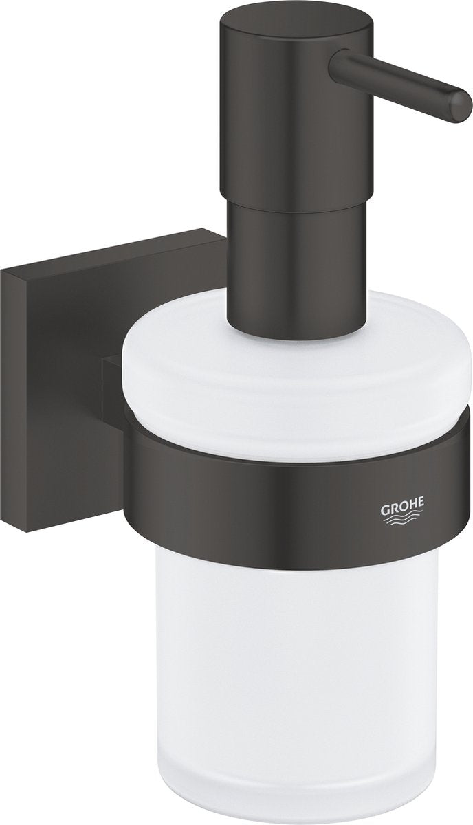 Grohe quickfix start cube soap dispenser with holder - 160 ml - matte black
