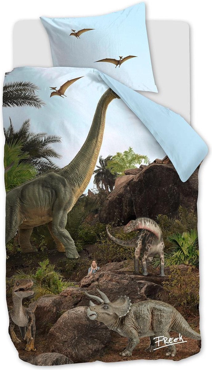 Copripiumino Freek Spark Brave Dinos - singolo - 140x200 - naturale