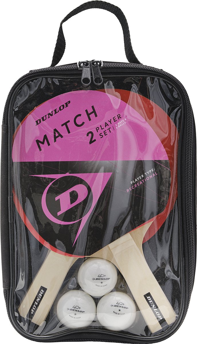 Dunlop - pelota de tenis de mesa - set de partido para 2 jugadores