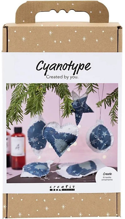 Set hobby Creativ Company cianotipia, decorazioni natalizie con cianotipia, blu, argento, 1 scatola