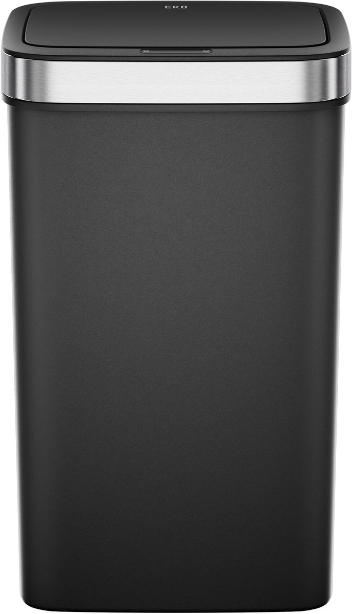Eko - hana deluxe sensor bin 50 liter - premium resin rvs - zwart - prullenbak