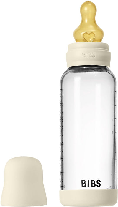 Bibs - glass baby bottle latex medium flow - 240ml