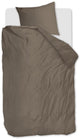 Funda nórdica con cambio de ropa de cama - liso - individual - 140x200 220 - taupe