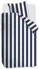 Vtwonen - copripiumino a righe verticali - singolo - 140x200 220 cm - blu navy