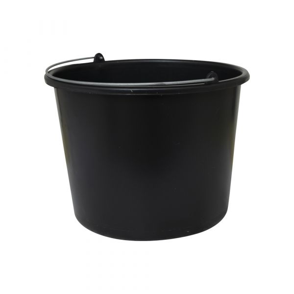Secchio di plastica nero 12 litri