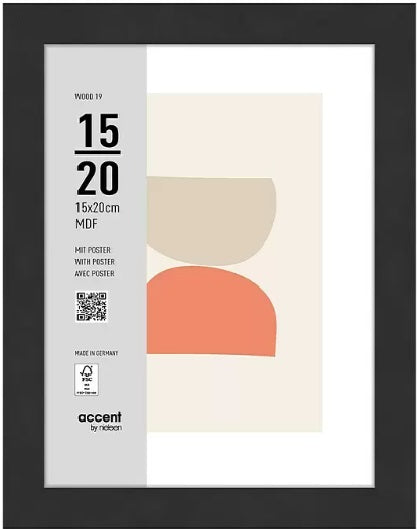 Nielsen design nielsen cornice portafoto 3217201 legno 19 nero 15x20 cm