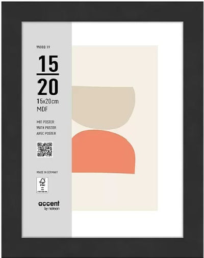 Nielsen design marco de fotos nielsen 3217201 madera 19 negro 15x20 cm