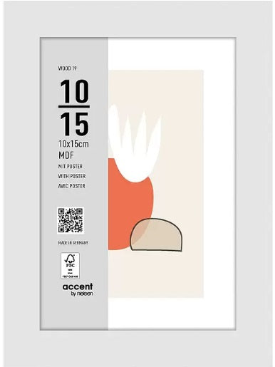 Nielsen design nielsen photo frame 3211202 wood 19 white 10x15 cm