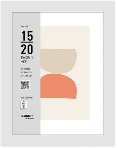 Nielsen design marco de fotos nielsen 3217202 madera 19 blanco 15x20 cm