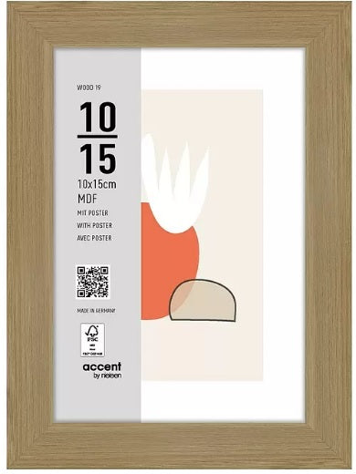Nielsen design marco de fotos nielsen 3211204 madera 19 natural 10x15 cm