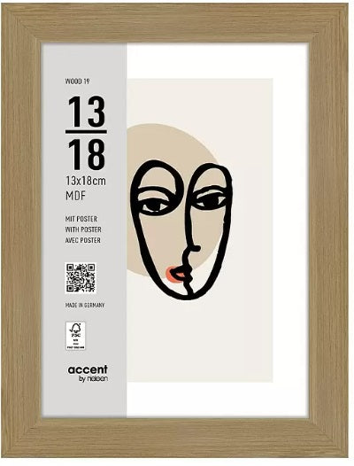 Nielsen design nielsen fotolijst 3232204 wood 19 naturel 13x18 cm