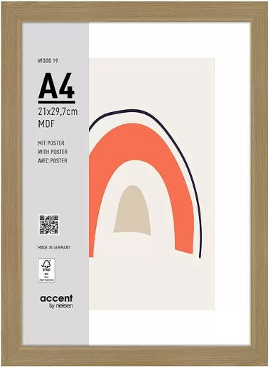 Nielsen design nielsen fotolijst 3221204 wood 19 naturel 21x29,7 cm