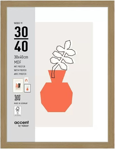 Nielsen design nielsen fotolijst 3230204 wood 19 naturel 30x40 cm