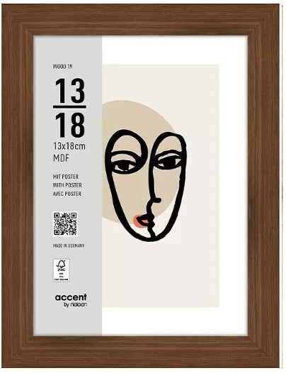 Nielsen design cornice portafoto nielsen 3232205 legno 19 noce 13x18 cm