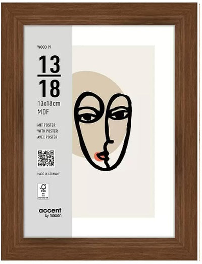 Nielsen design marco de fotos nielsen 3232205 madera 19 nogal 13x18 cm