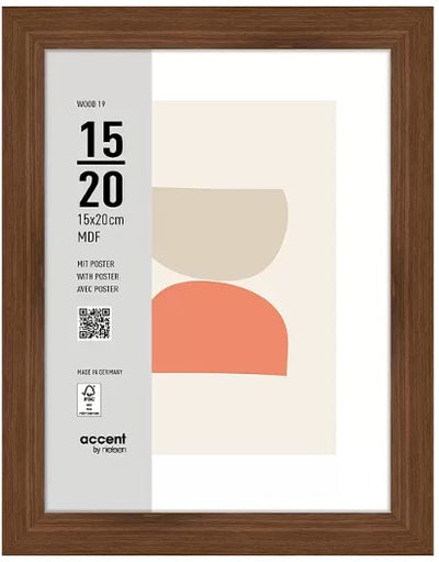 Nielsen design marco de fotos nielsen 3217205 madera 19 nogal 15x20 cm