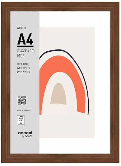 Nielsen design marco de fotos nielsen 3221205 madera 19 nogal 21x29,7 cm