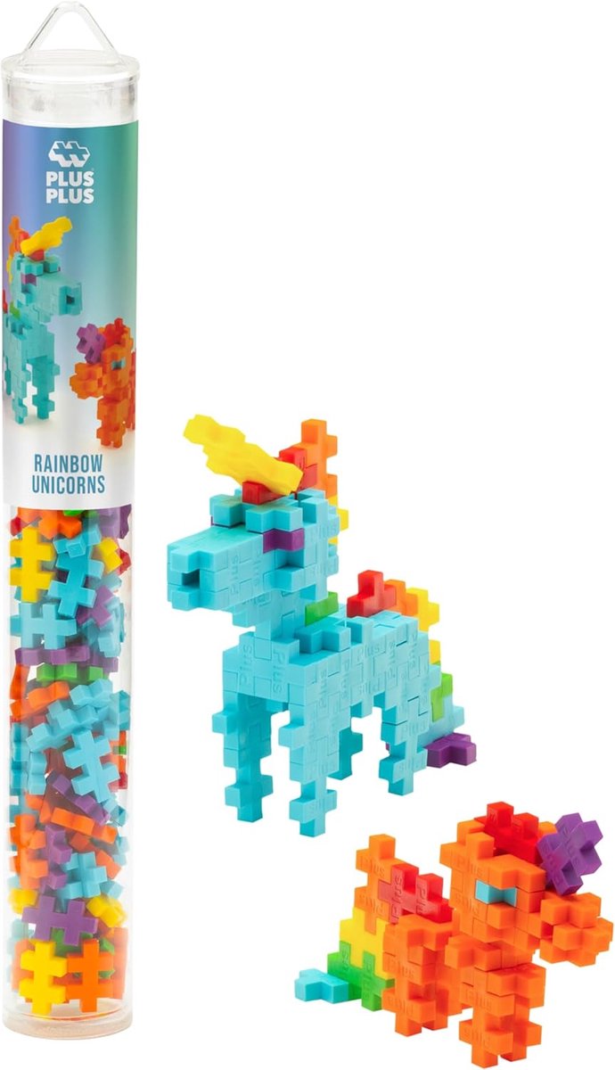 Plus plus plus-plus unicornios arcoiris tubo de 100ud (4372)