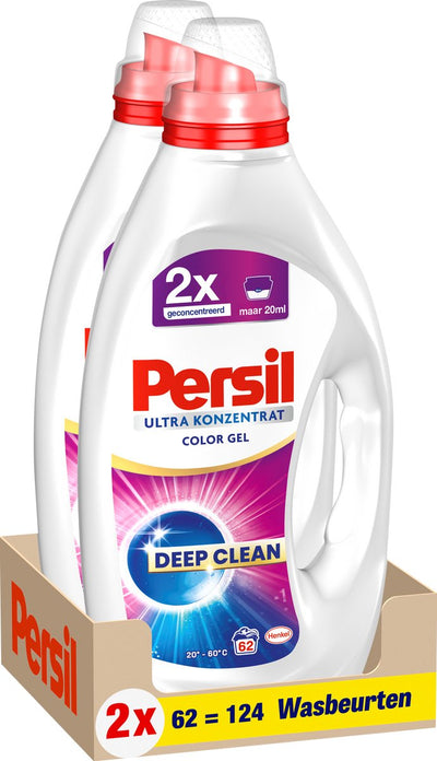 Persil ultra concentrated color gel - liquid detergent - colored laundry - 124 washes - duo bulk pack
