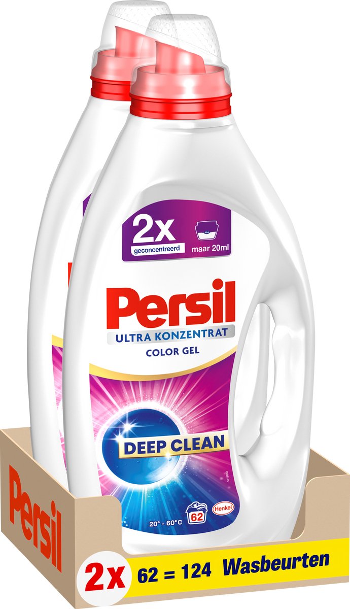 Persil gel de color ultra concentrado - detergente líquido - ropa de color - 124 lavados - paquete dúo a granel