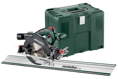 Metabo ks 18 ltx 57 set sega circolare a batteria agli ioni di litio 18v set in metaloc con binario di guida fs 160 - 57mm | 691065000 - 691065000