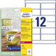 Etichette avery l4776rev-20 bianco 240 pz