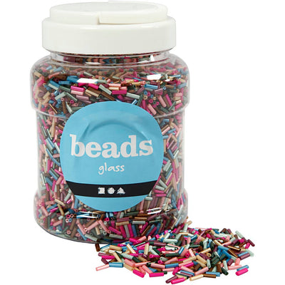 Mix di perline Creativ company, l: 6 mm, d 1,5-2 mm, misura buco 1 mm, colori metallizzati, 520 gr 1 scatola
