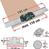 Wolfcraft Wolfcraft Guide Rail para círculo manual Saw Fks 145