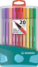 Stabilo Pen 68 - pennarello premium - colorparade - azzurro turchese - set con 20 colori diversi