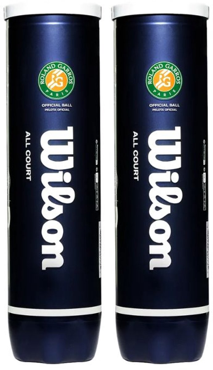 Wilson roland garros pelotas de tenis para todas las canchas - 4 latas - 2 latas