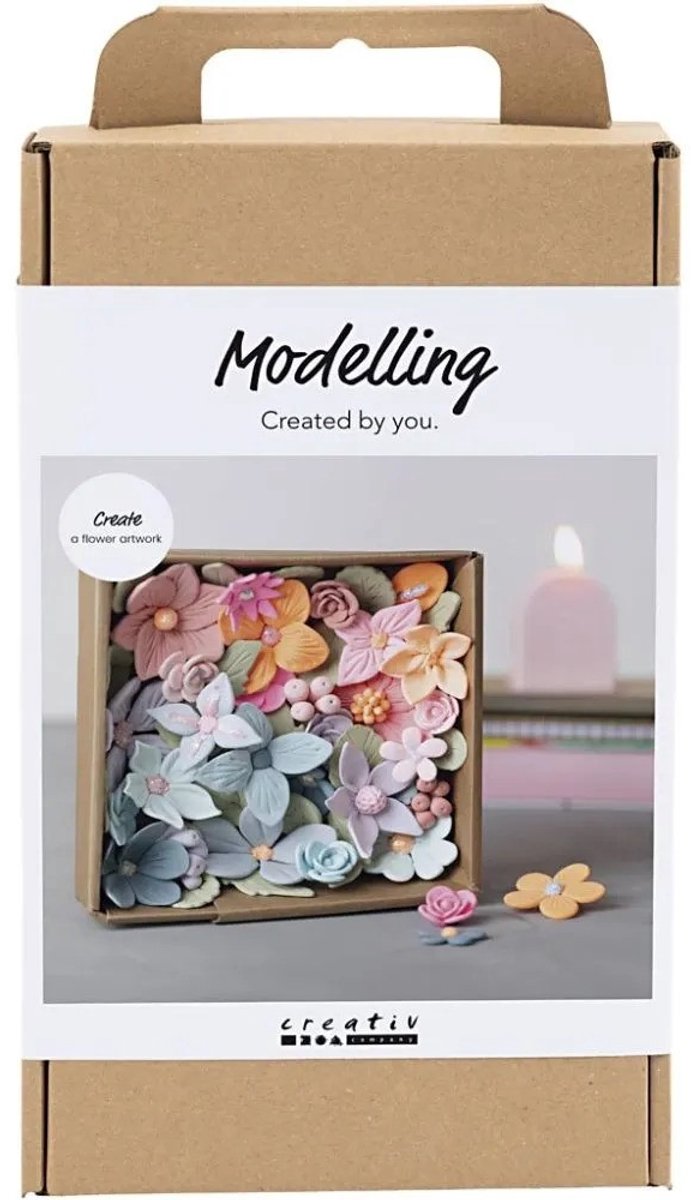 Creativ company hobbyset bloemen boetseren pastelkleuren