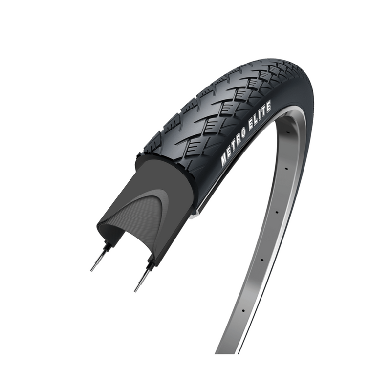 Obor Obor Hakuba Metro Elite, negro con línea blanca, 28x1 1 2, ETRO 40-635