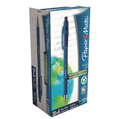 Penna a sfera papermate flexgrip ultra media blu confezione 36 pezzi