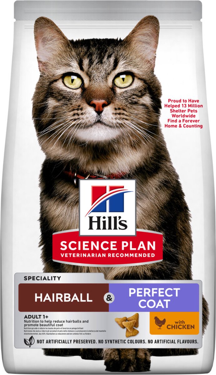 Hill's science plan kattenvoer adult hairball perfect coat 1,5 kg