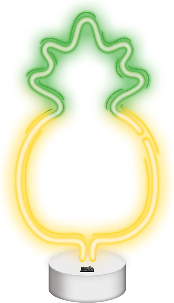 Forever light neon led on a stand pineapple yellow green nne05 lichtdecoratie figuur