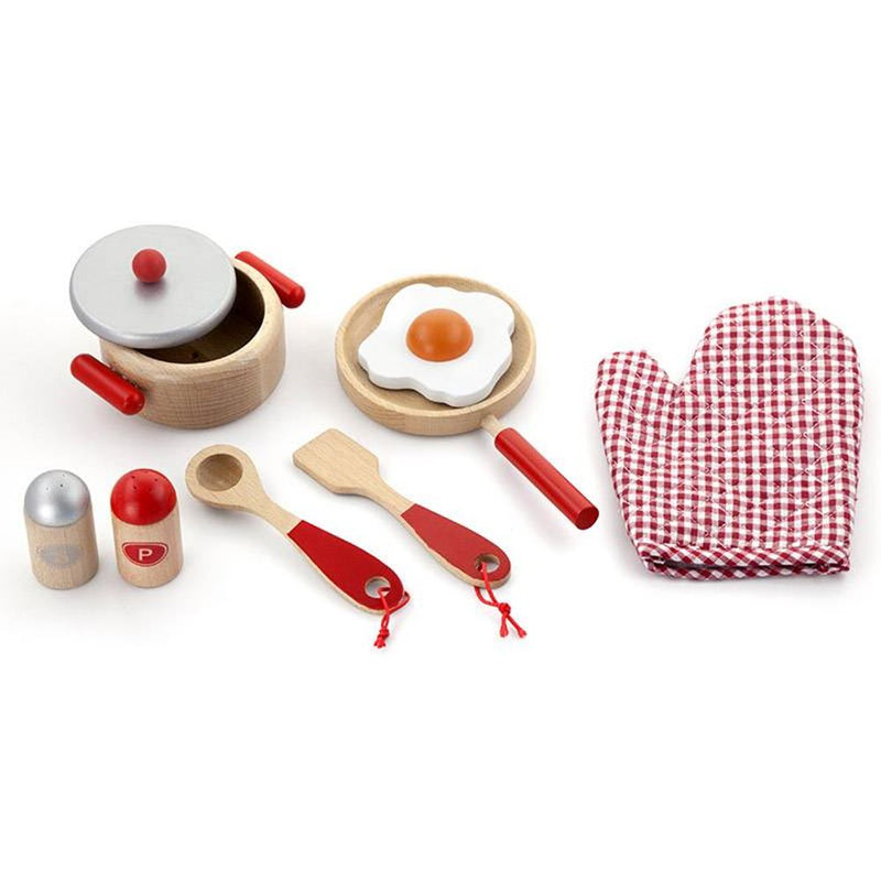 Set da cucina rosso da 9 pezzi. 3+