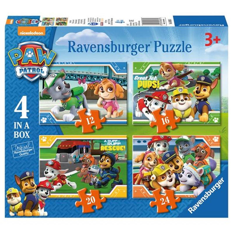 Ravensburger puzzel paw patrol, 4-in-1