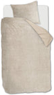 Ambiante plush teddy dekbedovertrek - eenpersoons - 140x200 220 - zand
