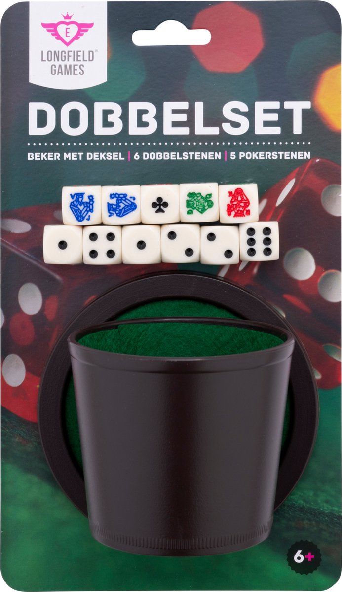 Copa de póker con tapa y dados
