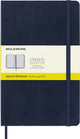 Moleskine classic notitieboek - large - hardcover - geruit - saffier blauw