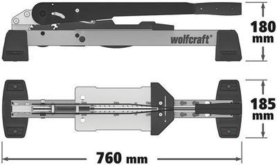 Wolfcraft - laminaatsnijder - vlc 1000 - tot 14 mm dik laminaat - pvc vinyl laminaatknipper - 10 jaar garantie - 6940000
