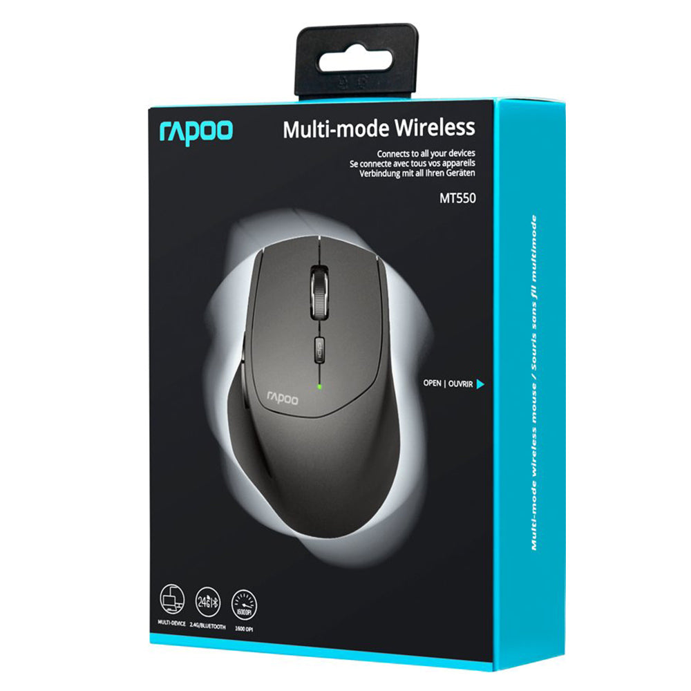 Rapoo rapoo mouse mm tri-mod nero mt550