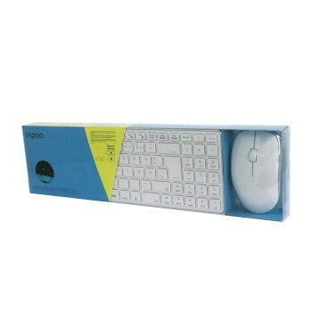 Rapoo Rapoo 9300m Multimodus Wireless Ultraslin Desktop Combo Set Qwerty White