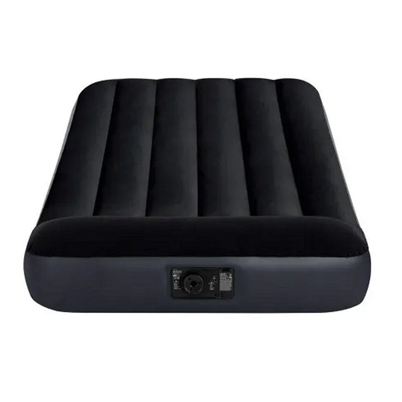 Intex 64146 cuscino Resto Airberotto doppio + pompa 99x191x25 cm nero