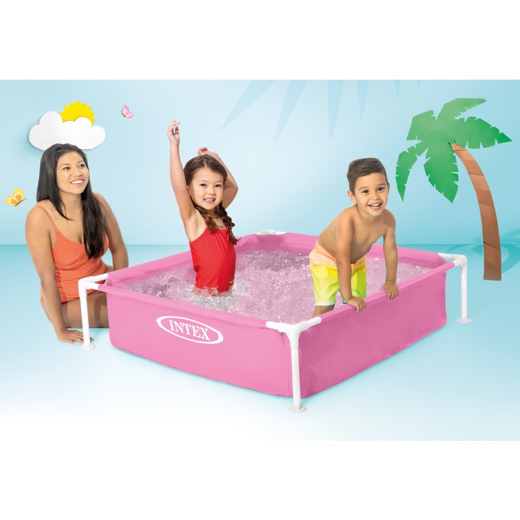 Intex children's pool with frame pink