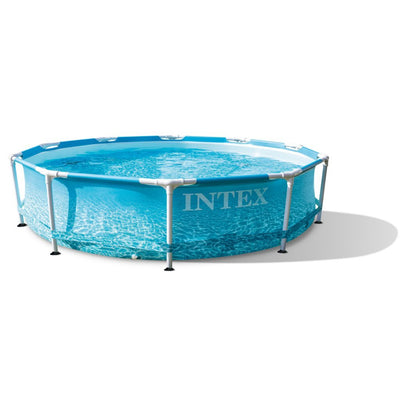 Piscina Intex 28208gn beachside struttura in metallo + pompa filtro 305x76 cm blu