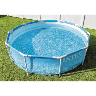 Piscina Intex 28208gn beachside struttura in metallo + pompa filtro 305x76 cm blu