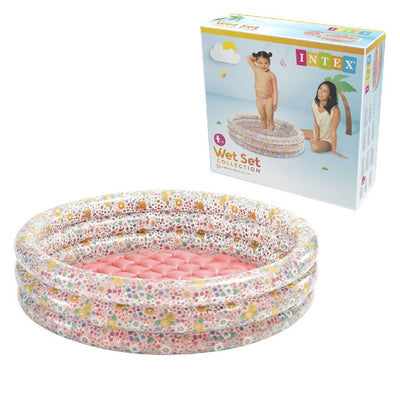 Intex set húmedo colección bañera bebé sweet flower 86x25 cm rosa